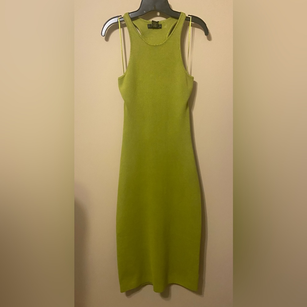 House Of Harlow 1960 green open back knit midi dress size medium